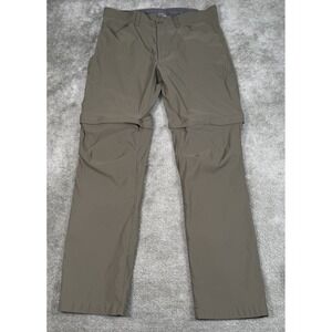 Eddie Bauer Convertible‎ Tech Pants Mens 38x34 Green Hiking Lightweight Shorts
